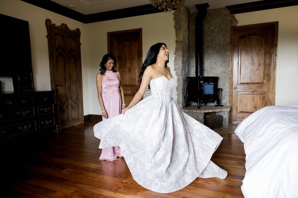 Her wedding dress