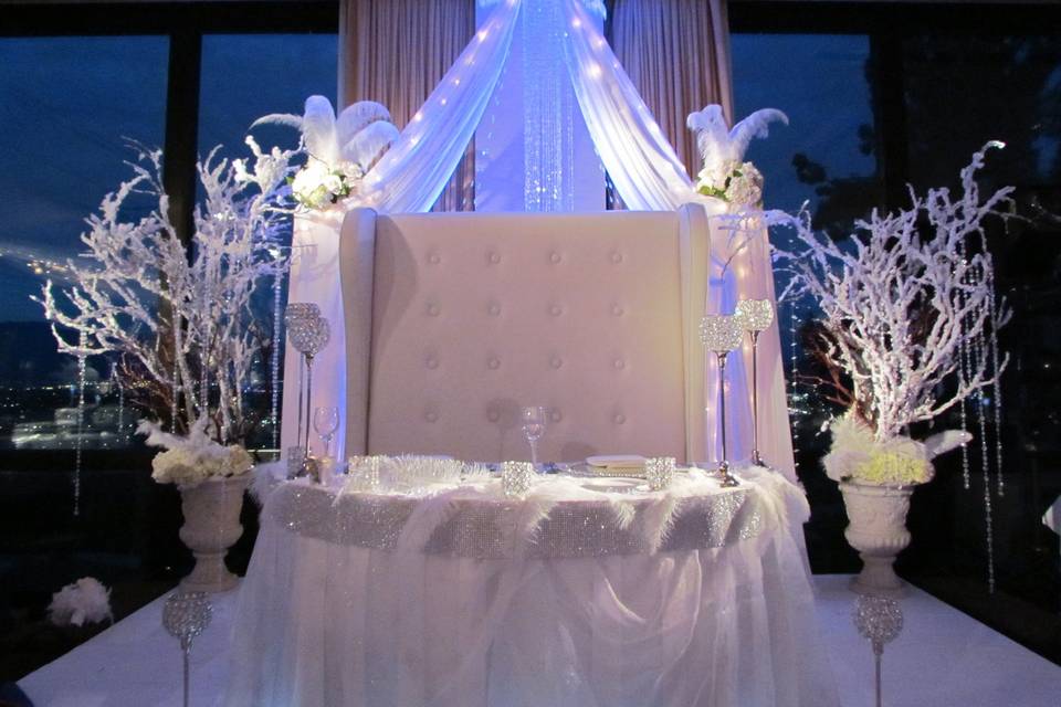 Stage for the couple
