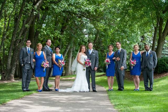 Newlyweds and their guests