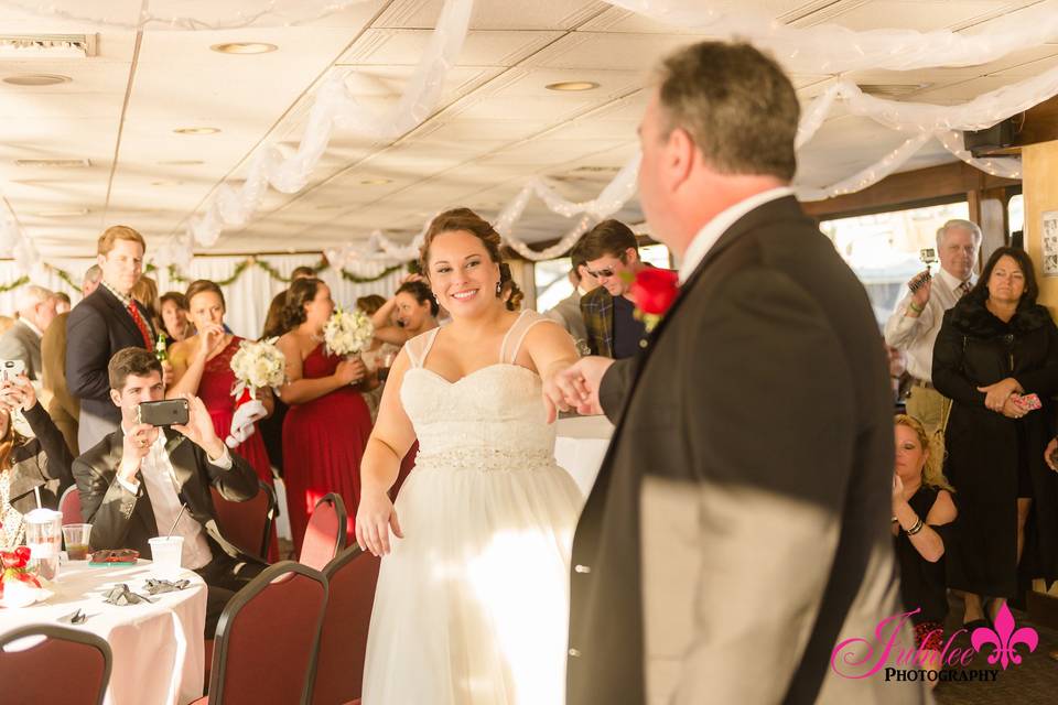 Congrats to Alyson and Josh on their Destin wedding celebration on the SOLARIS yacht in Sandestin - picture perfect day in paradise in December.