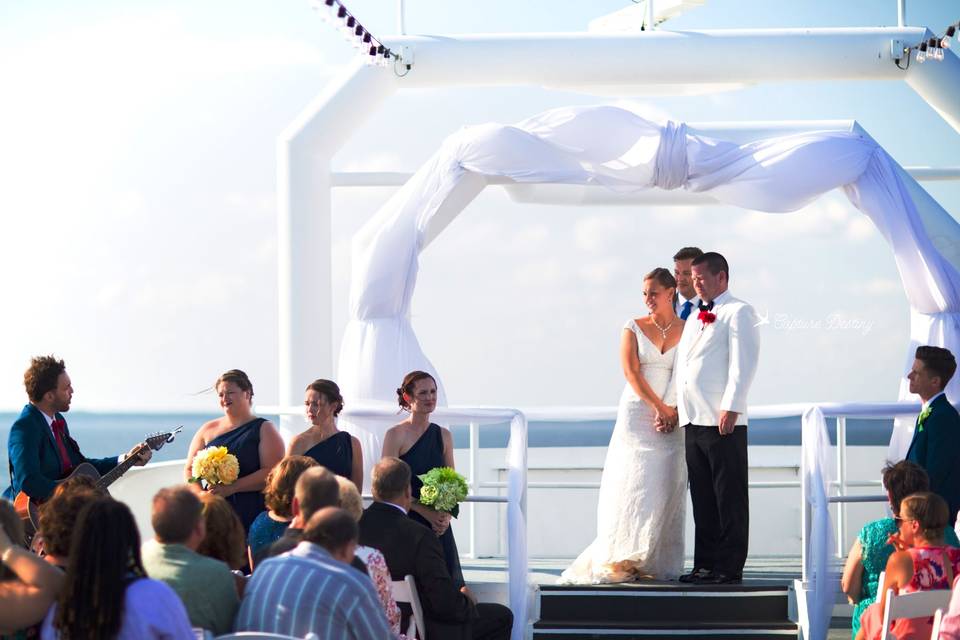Wedding on the open waters of Sandestin Fl