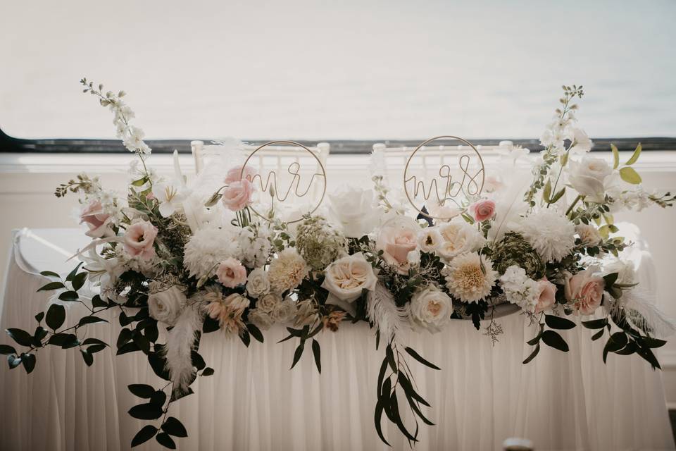Floral Head Table