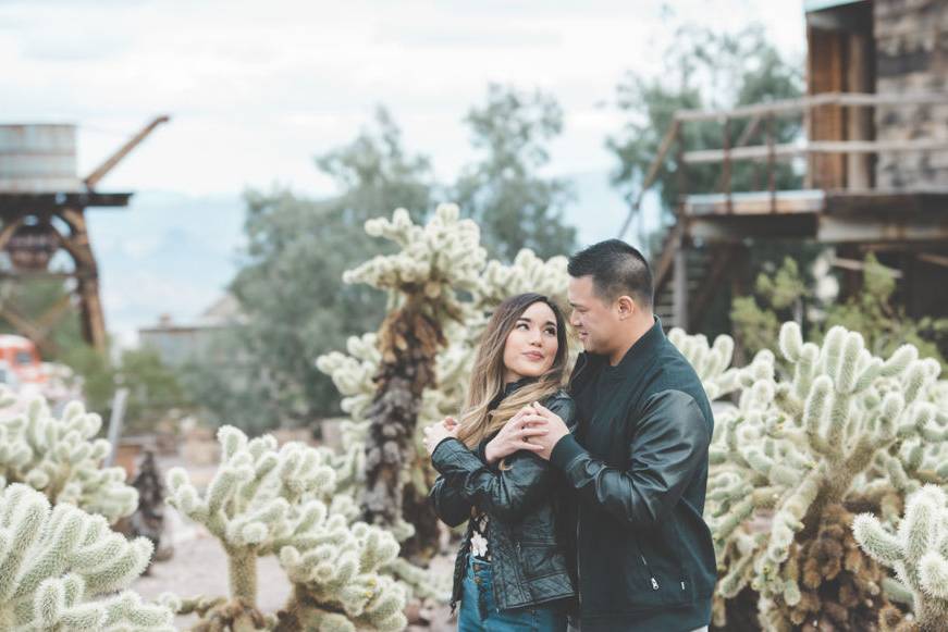 Jana & Tommy's Engagement Shoot at the El Dorado Ghost Town outside of Las Vegas