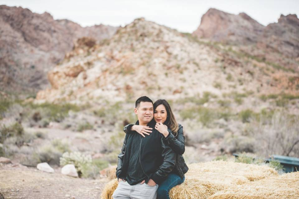 Jana & Tommy's Engagement Shoot at the El Dorado Ghost Town outside of Las Vegas