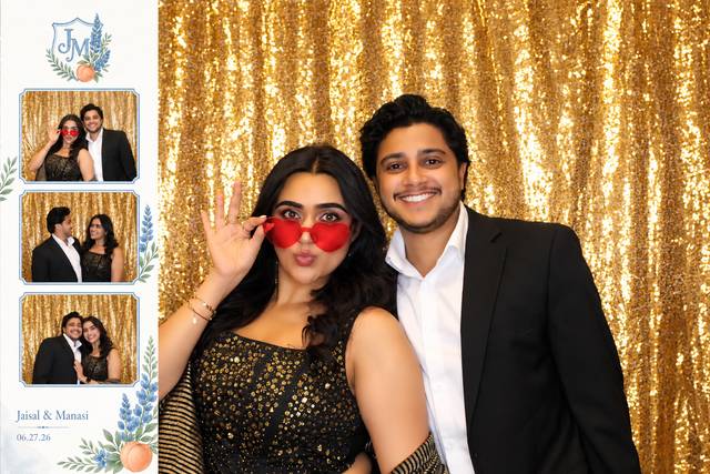 J&M's Wedding w/ Gold Back Dro