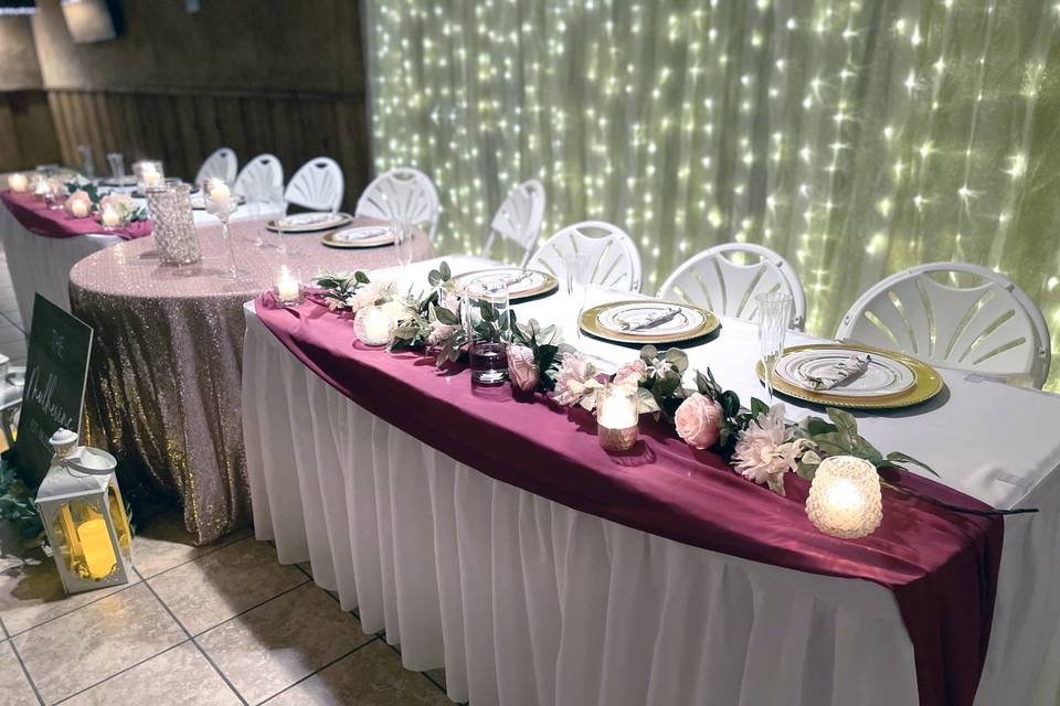 Wedding party table