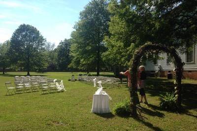 Wedding ceremony setup