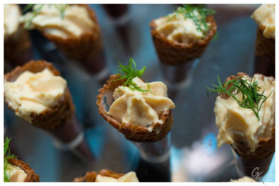 Salmon Savory Mousse Cones