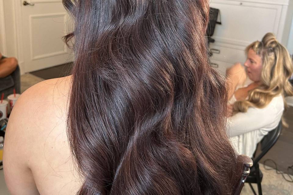 Bridesmaids hair- Half up
