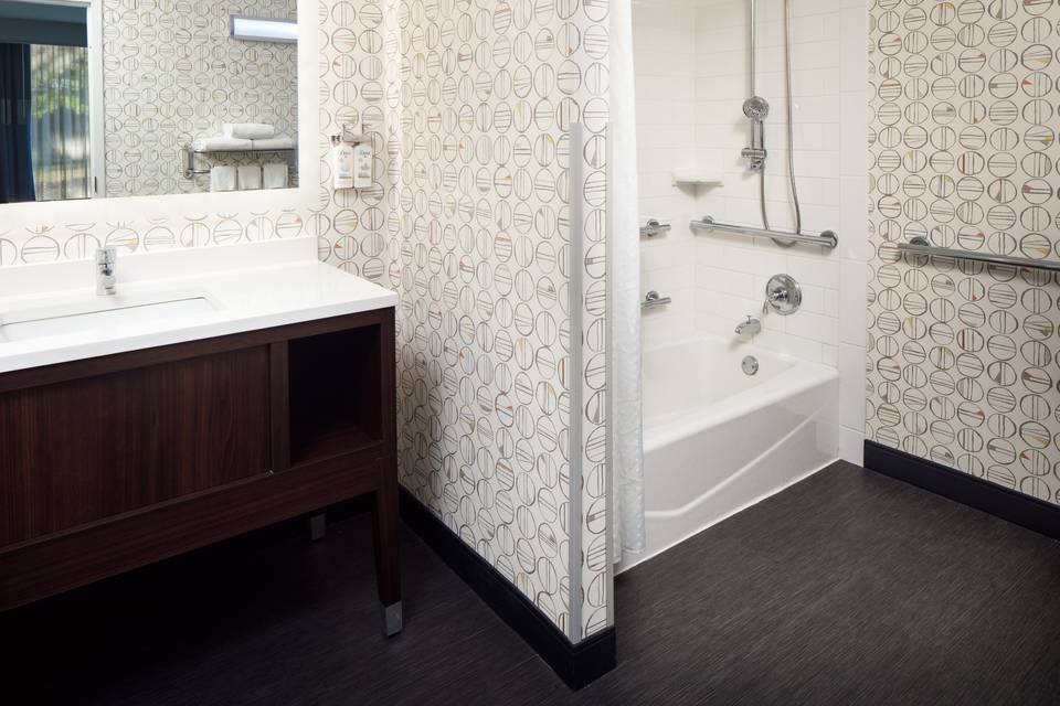Spacious bathrooms