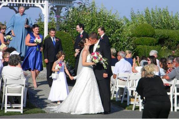 Outdoor wedding ceremony