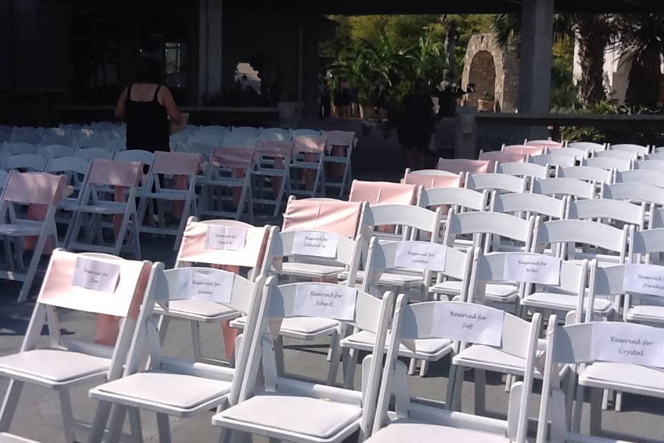 Wedding ceremony area