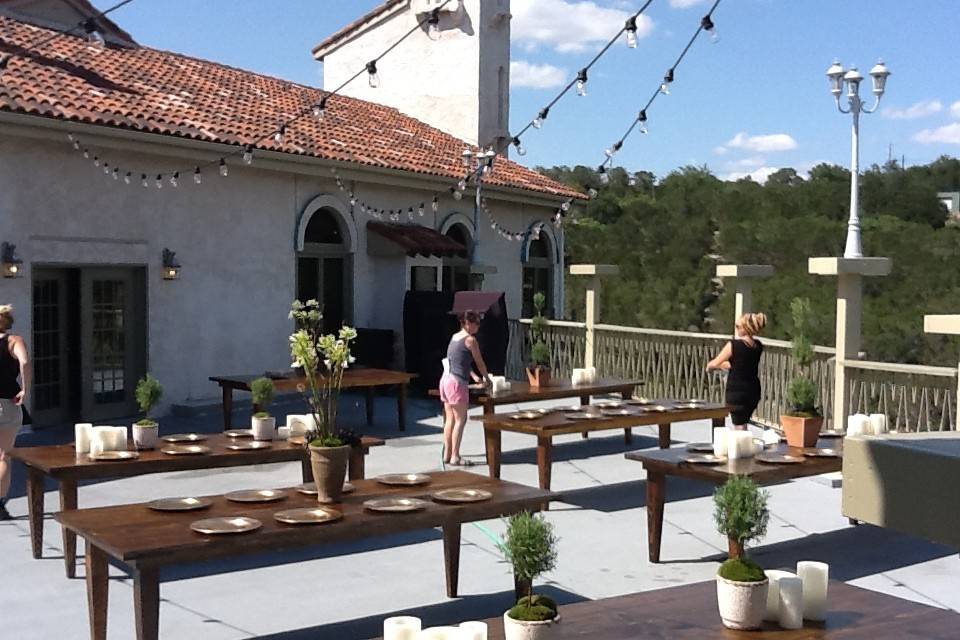 Outdoor reception area