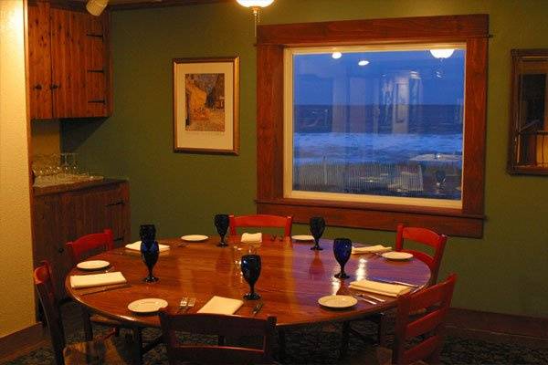 Upstairs - great for smaller rehearsal dinners