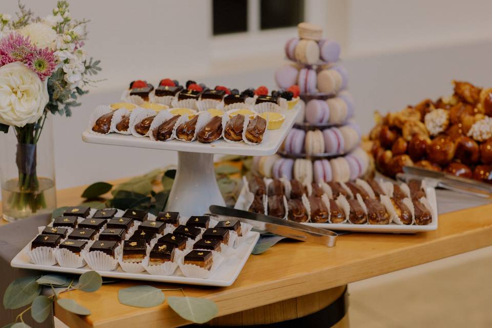 Macaron Tower and Petit Four