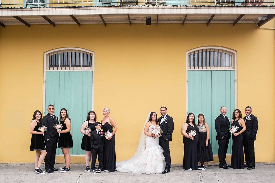 Wedding party in New Orleans