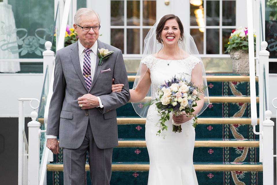 Father walking down aisle