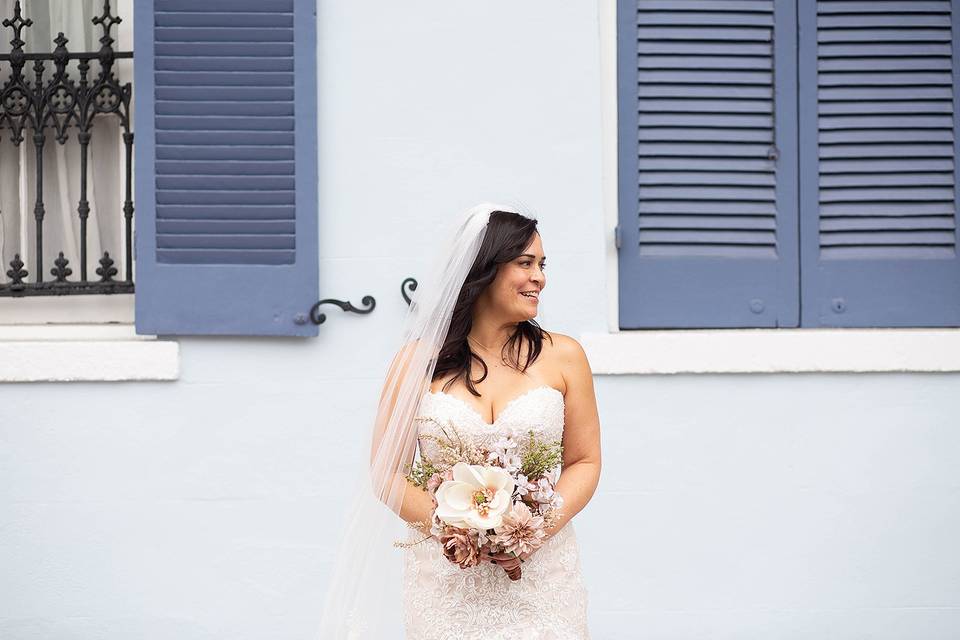 Bride in French Quarter