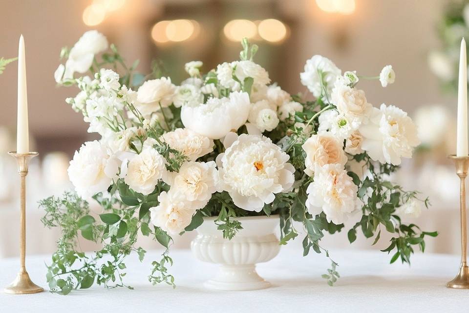 Table with rental vase avail.
