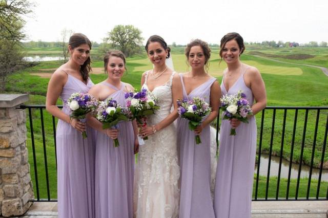 Bridal Party on Ballroom Patio