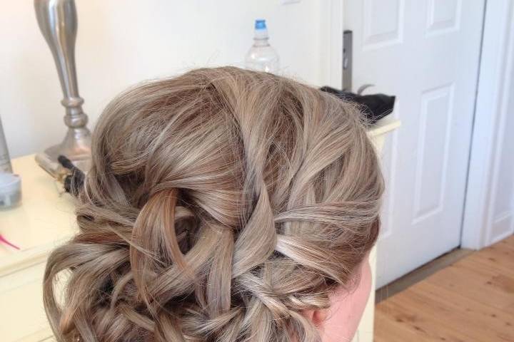 Messy but elegant updo