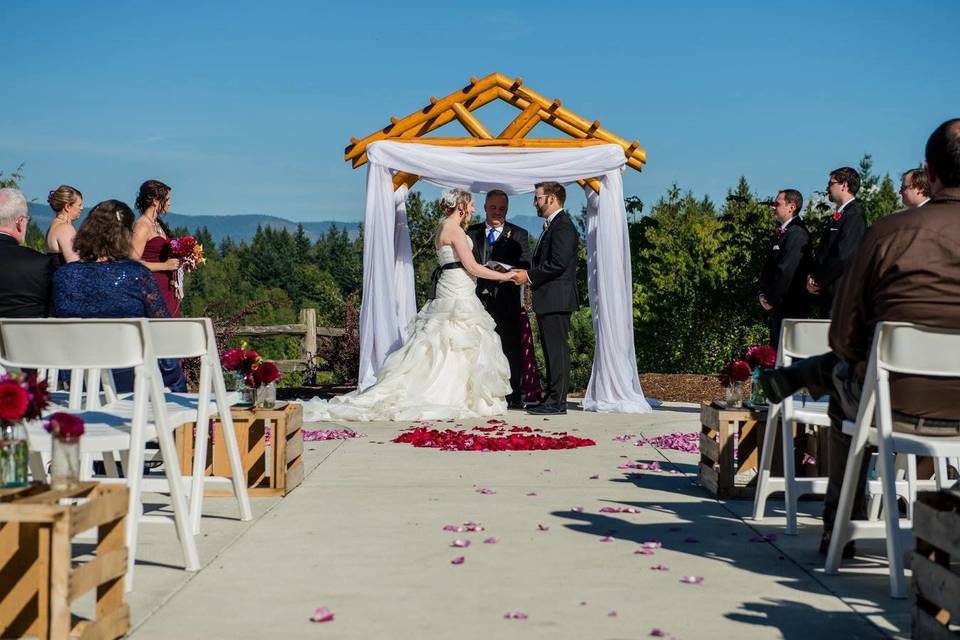 Indoor ceremony area