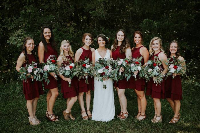 Cascading bouquets