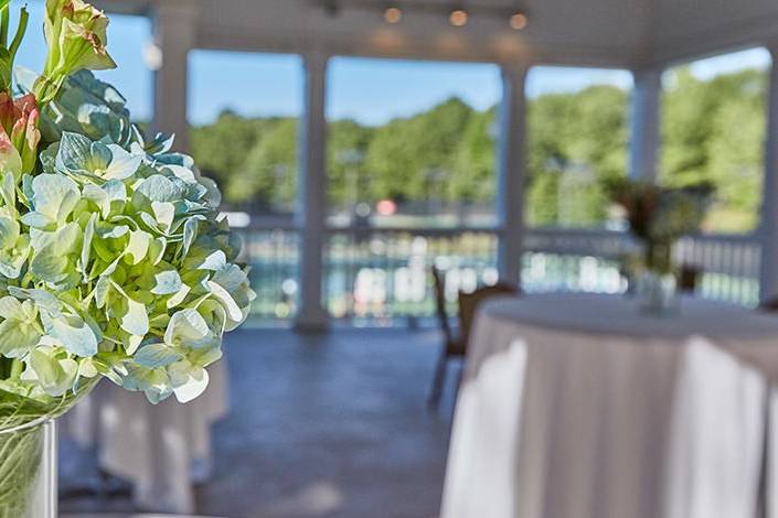 White Columns Covered Patio