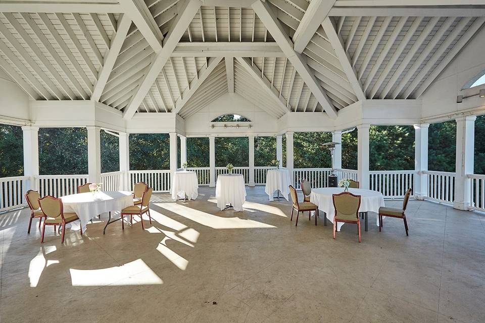 White Columns Covered Patio