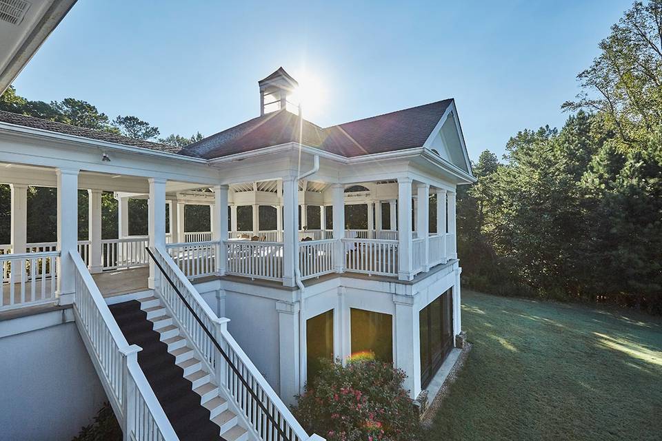 White Columns Covered Patio