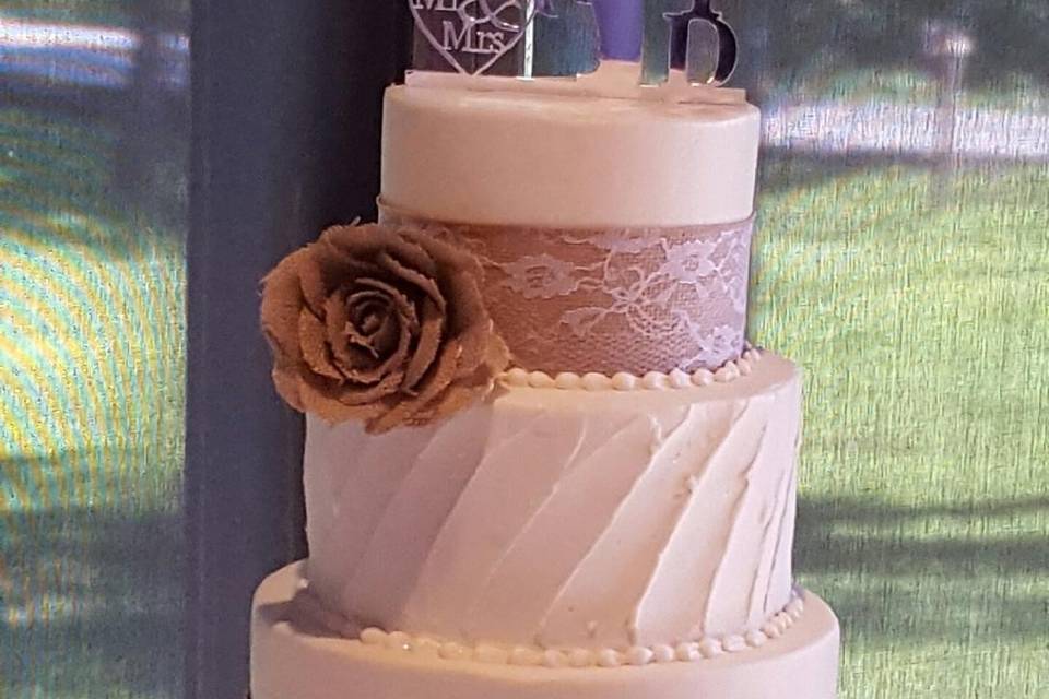 Flower designed cake