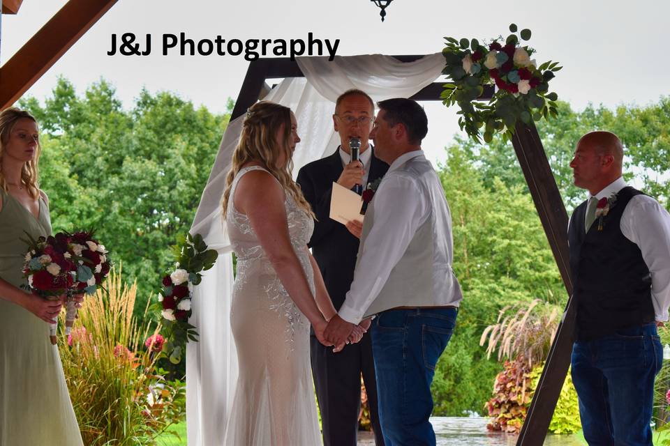 Outdoor wedding ceremony