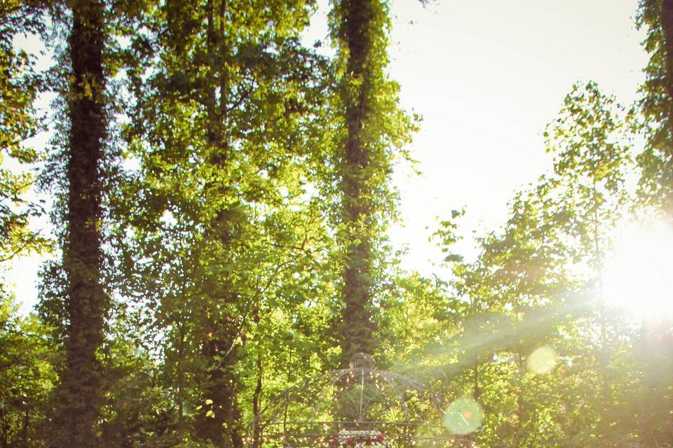 Outdoor wedding ceremony