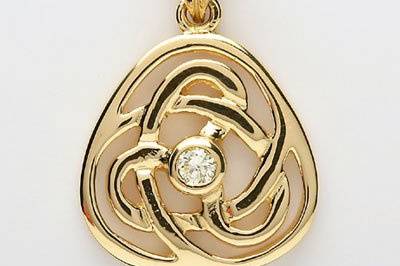 Stunning Celtic Knot Diamond Set Pendant!