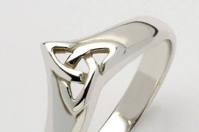 Sterling Silver Trinity Knot Wishbone Ring