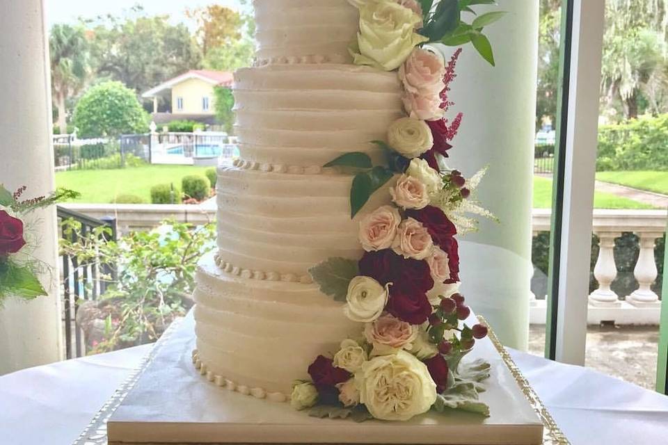 Floral Wedding Cake