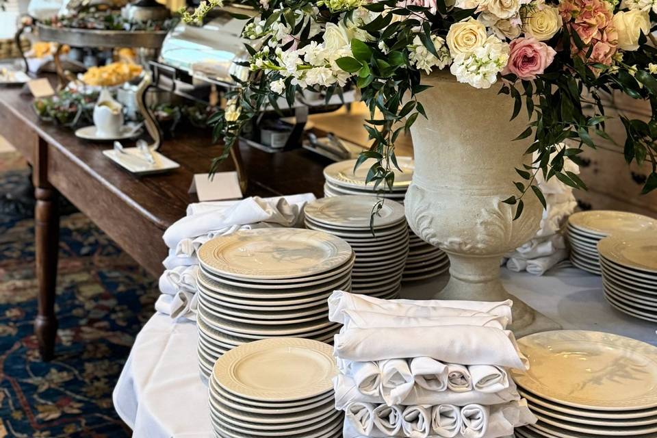 Buffet table