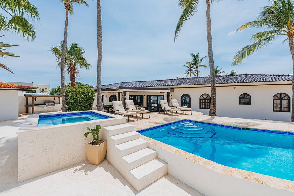 Pool and Hut Tub Area
