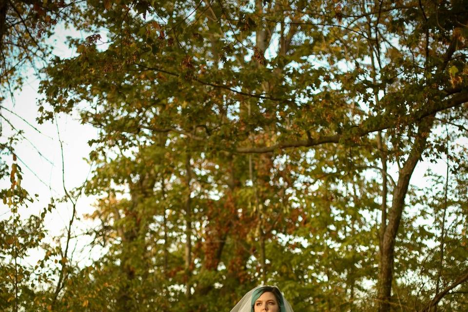 Bride at the forest