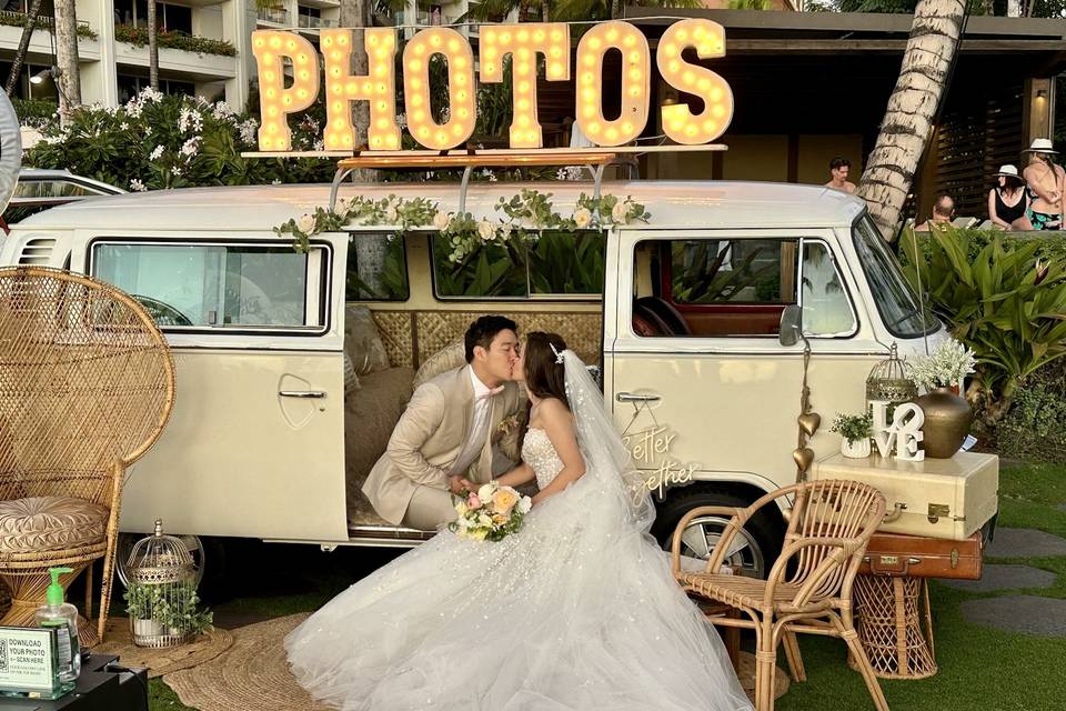 Say aloha! Lei Bus for wedding
