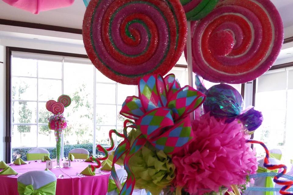 Custom Candy centerpiece