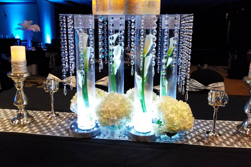 Custom lighted centerpiece