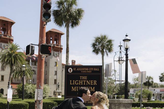 Couple in front of Building