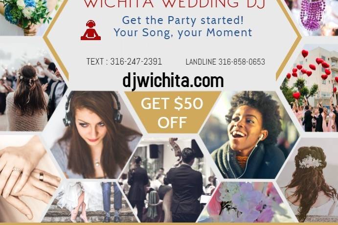 Wichita Wedding DJ $50 off