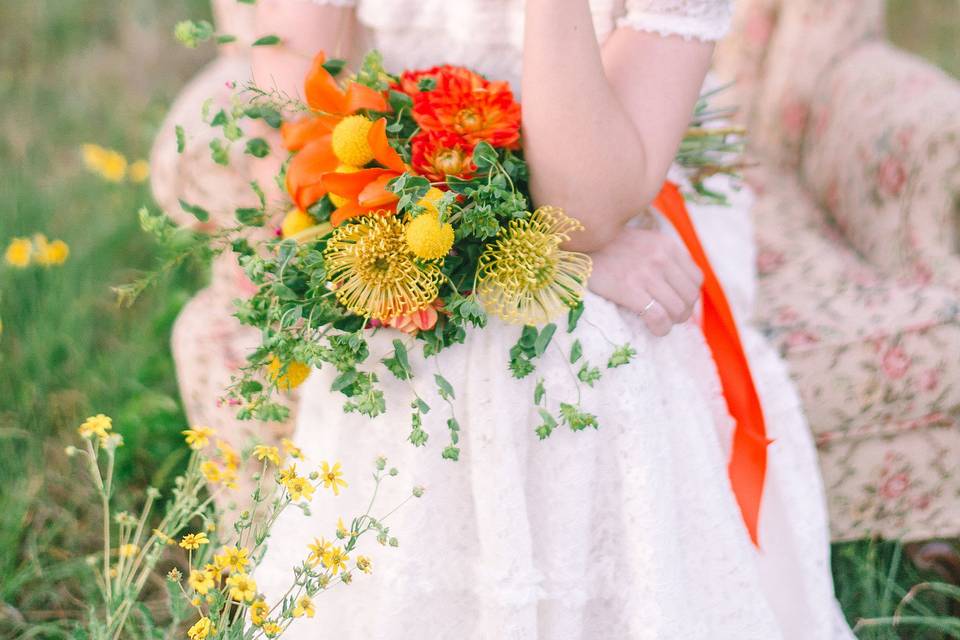 Summer bride bouquet