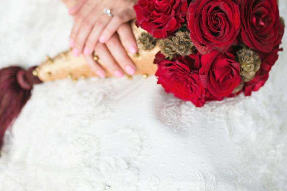 Red roses bouquet