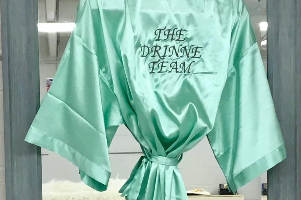 Personalized Satin Robes for Bridal Party to get ready in