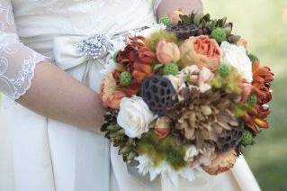 High quality artificial/silk/permanent bridal bouquet by Something Floral.