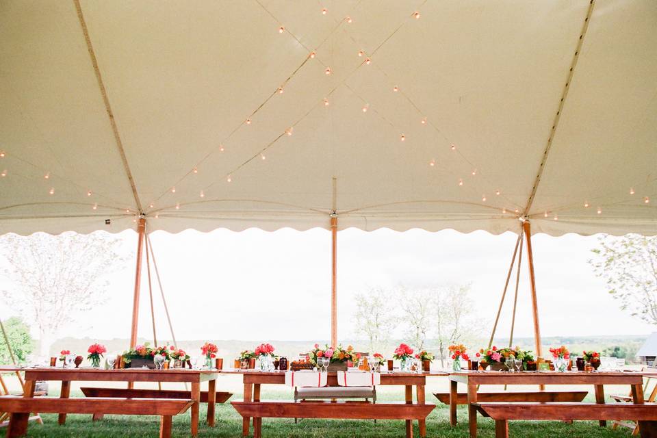 Wedding reception area