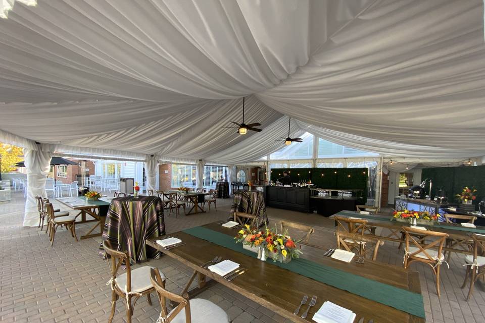 Tented patio